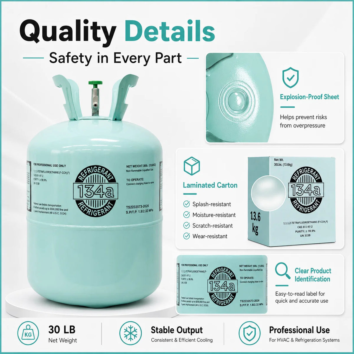 30LBS R134a Refrigerant