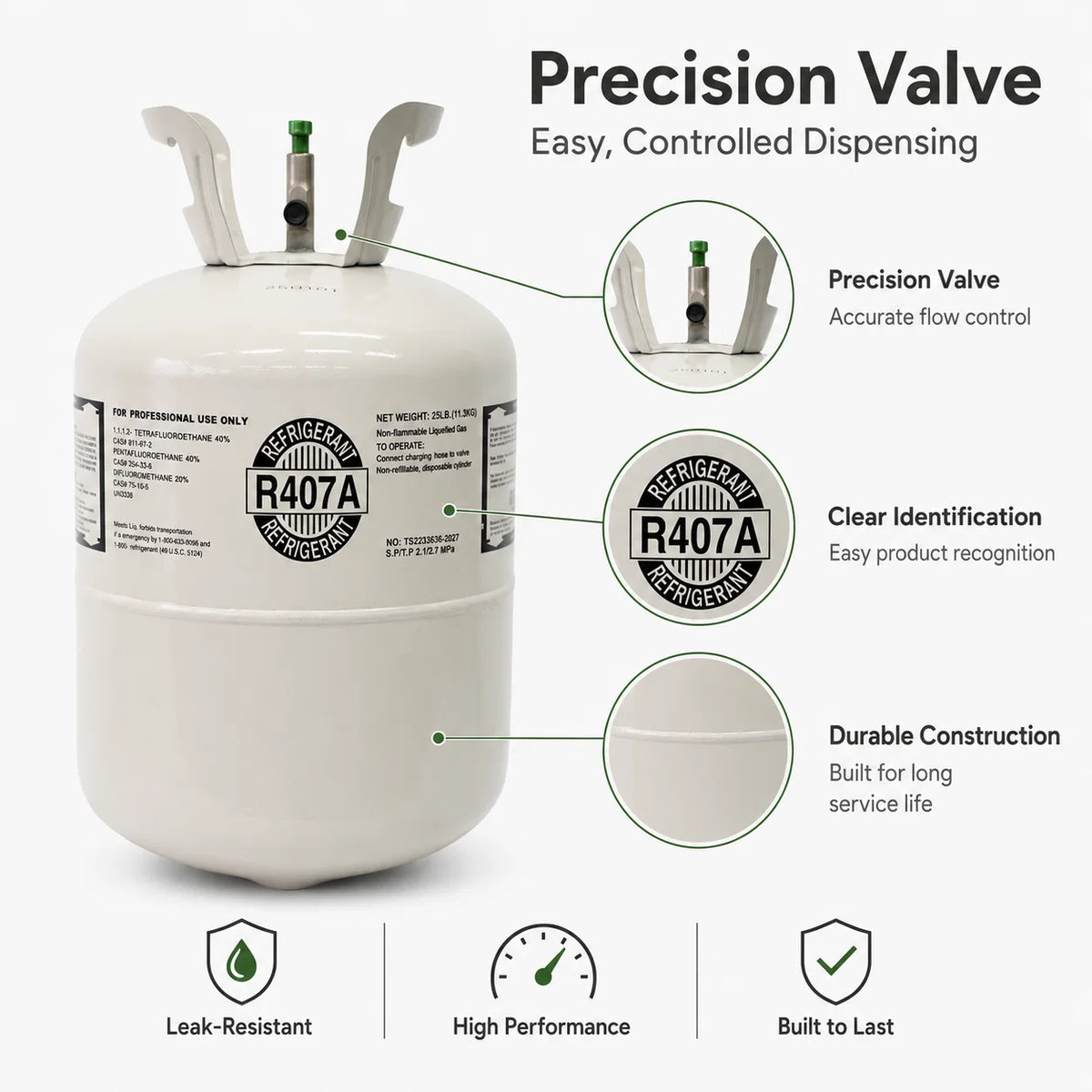 25LBS R407A Refrigerant